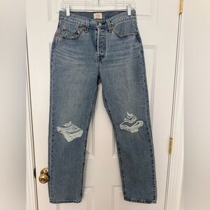 NWOT Levi's 501 Original Light Blue Denim Jeans 27x30